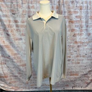 Callaway Men's Light Gray Long Sleeve Polo Shirt